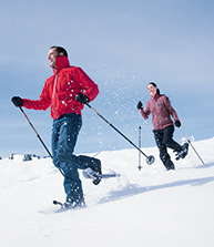 Schneeschuhwandern in den Dolomiten